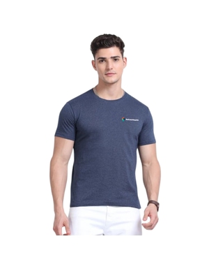 Greys&Blues Men's Eco Blend Round Neck T-Shirt- Navy Melange